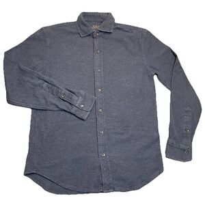 Polo Ralph Lauren Shirt Men S Petite Navy Cotton Casual Button Up Outdoor Long